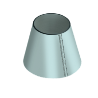 Обечайка оцинкованная коническая 3000x2120x25 мм Ст20 ГОСТ 14249-89