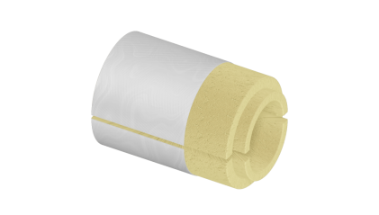 Скорлупа ППУ фольгированная 159x50 мм для труб фото скорлупу ППУ фольгированная 159x50 мм для труб купить в Ижевске