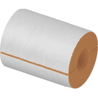 Цилиндр теплоизоляционный базальтовый вырезной оцинкованный 102x40x1200 мм НГ Ц 100 ГОСТ 23208-2022