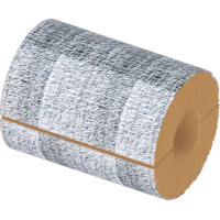 Цилиндр теплоизоляционный базальтовый вырезной фольгированный 102x50x1200 мм НГ Ц 100 ГОСТ 23208-2022